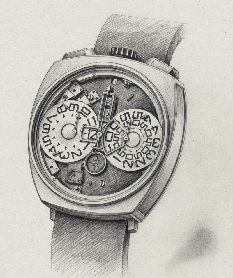deRhenum | Bullhead Chronograph Jump Hour