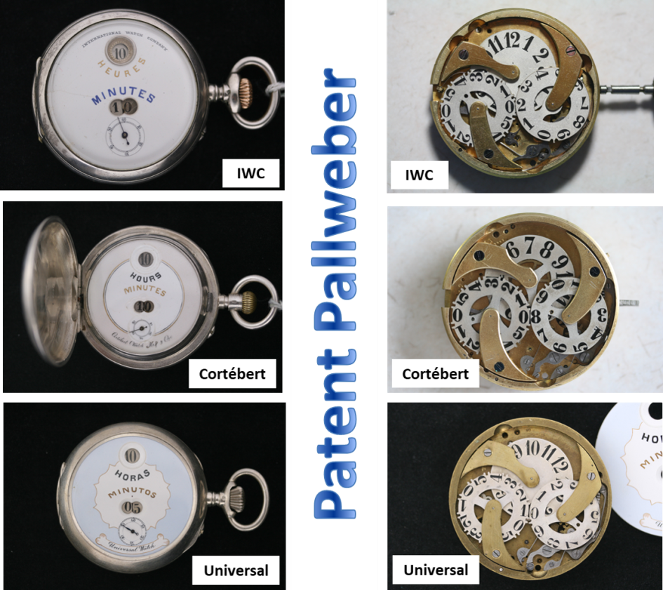 IWC Pallweber three-disc jump hour pocket watch, 1885
